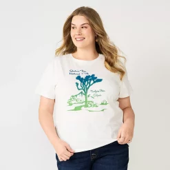 Plus Size Sonoma Goods For Life® Relaxed Graphic Tee -Sonoma Clothing Store 5611932 Purple Joshua Tree
