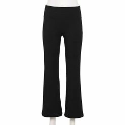 Petite Sonoma Goods For Life® Pocket Flare High-Waisted Leggings -Sonoma Clothing Store 5612089 Pitch Black