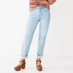 Women's Sonoma Goods For Life® Ultra High Rise Vintage-styled Straight-Leg Jeans -Sonoma Clothing Store 5616387 Lightest Wash