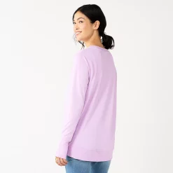 Women's Sonoma Goods For Life® Super Soft Solid Tunic Sweatshirt 20 Women's Sonoma Goods For Life® Super Soft Solid Tunic Sweatshirt -Sonoma Clothing Store 5621644 ALT