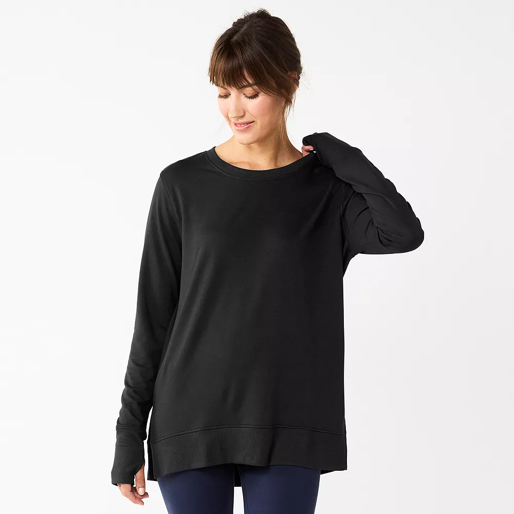 Women's Sonoma Goods For Life® Super Soft Solid Tunic Sweatshirt 4 Women's Sonoma Goods For Life® Super Soft Solid Tunic Sweatshirt - Image 2