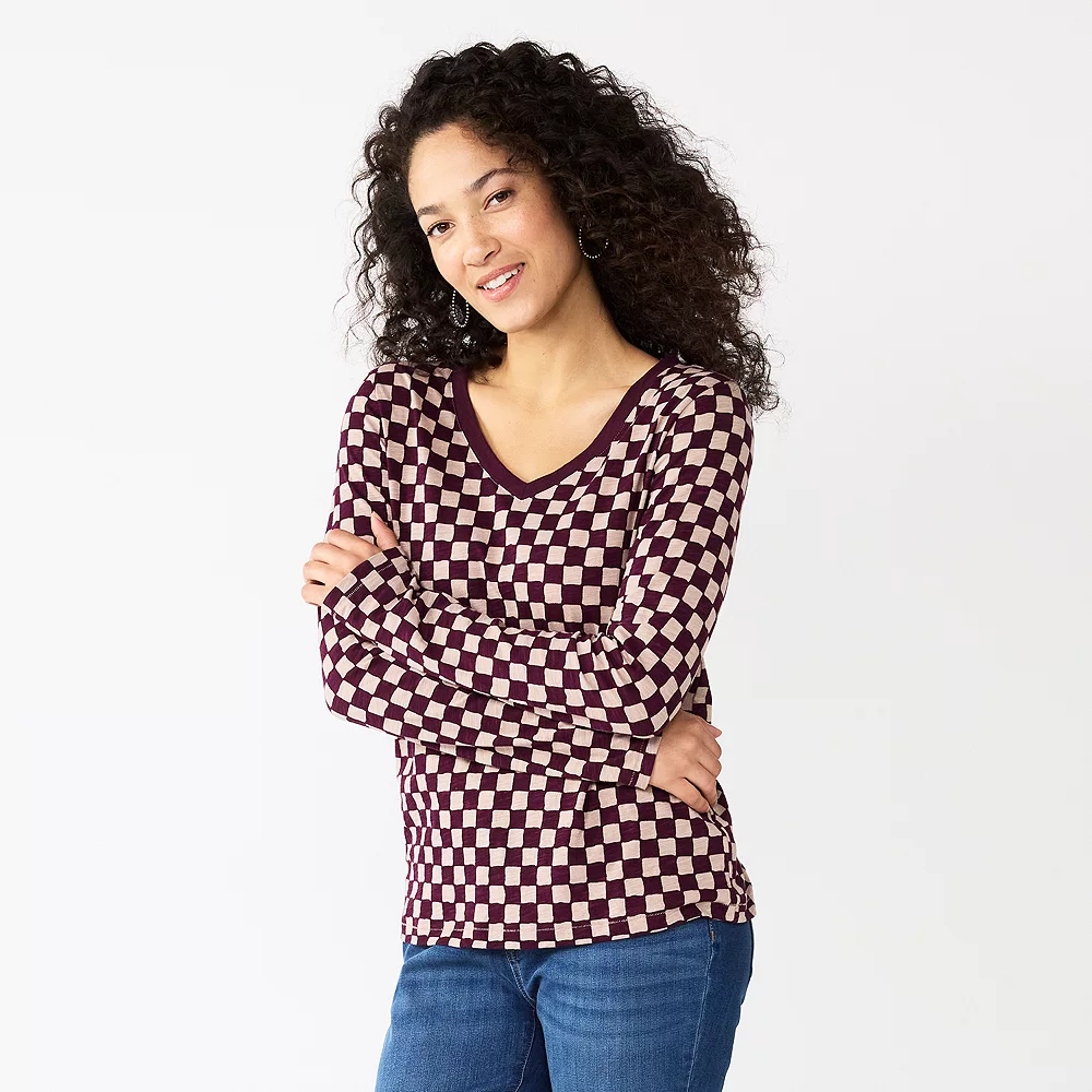 Women's Sonoma Goods For Life® Everyday V-Neck Long Sleeve Tee 17 Women's Sonoma Goods For Life® Everyday V-Neck Long Sleeve Tee - Image 15