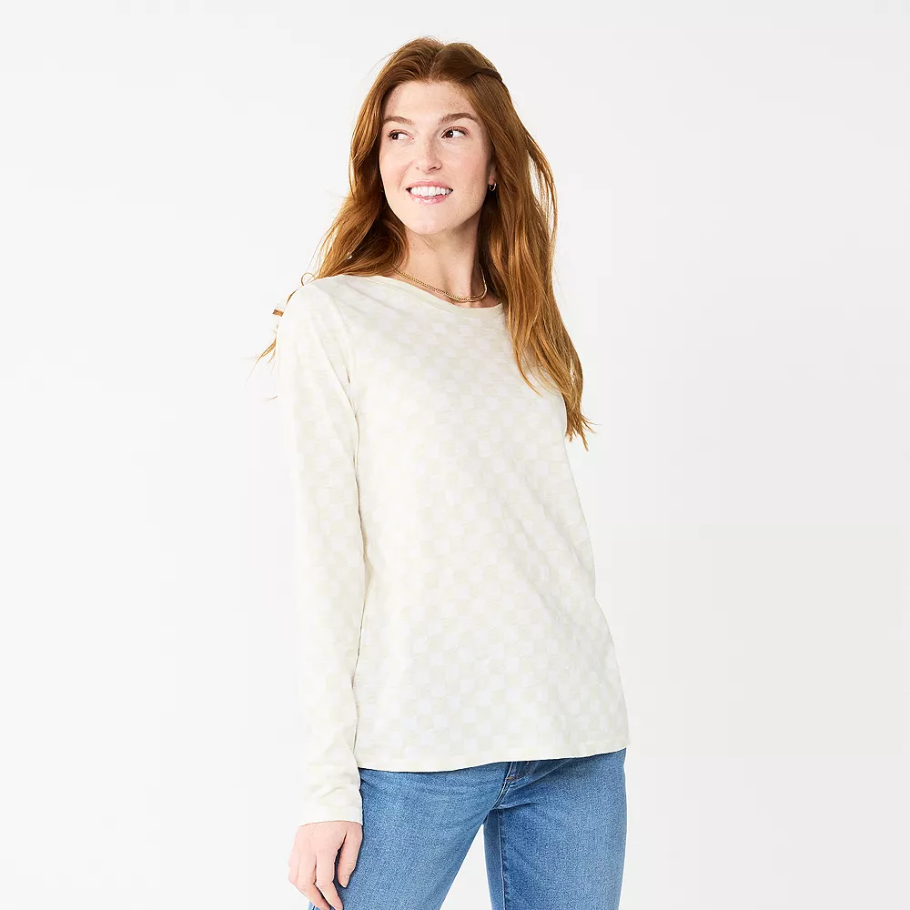 Women's Sonoma Goods For Life® Everyday Crewneck Long Sleeve Tee 4 Women's Sonoma Goods For Life® Everyday Crewneck Long Sleeve Tee - Image 2