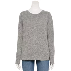 Women's Sonoma Goods For Life® Everyday Crewneck Long Sleeve Tee 54 Women's Sonoma Goods For Life® Everyday Crewneck Long Sleeve Tee -Sonoma Clothing Store 5625802 Gray Texture