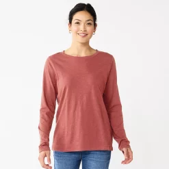 Women's Sonoma Goods For Life® Everyday Crewneck Long Sleeve Tee 63 Women's Sonoma Goods For Life® Everyday Crewneck Long Sleeve Tee -Sonoma Clothing Store 5625802 Mauve