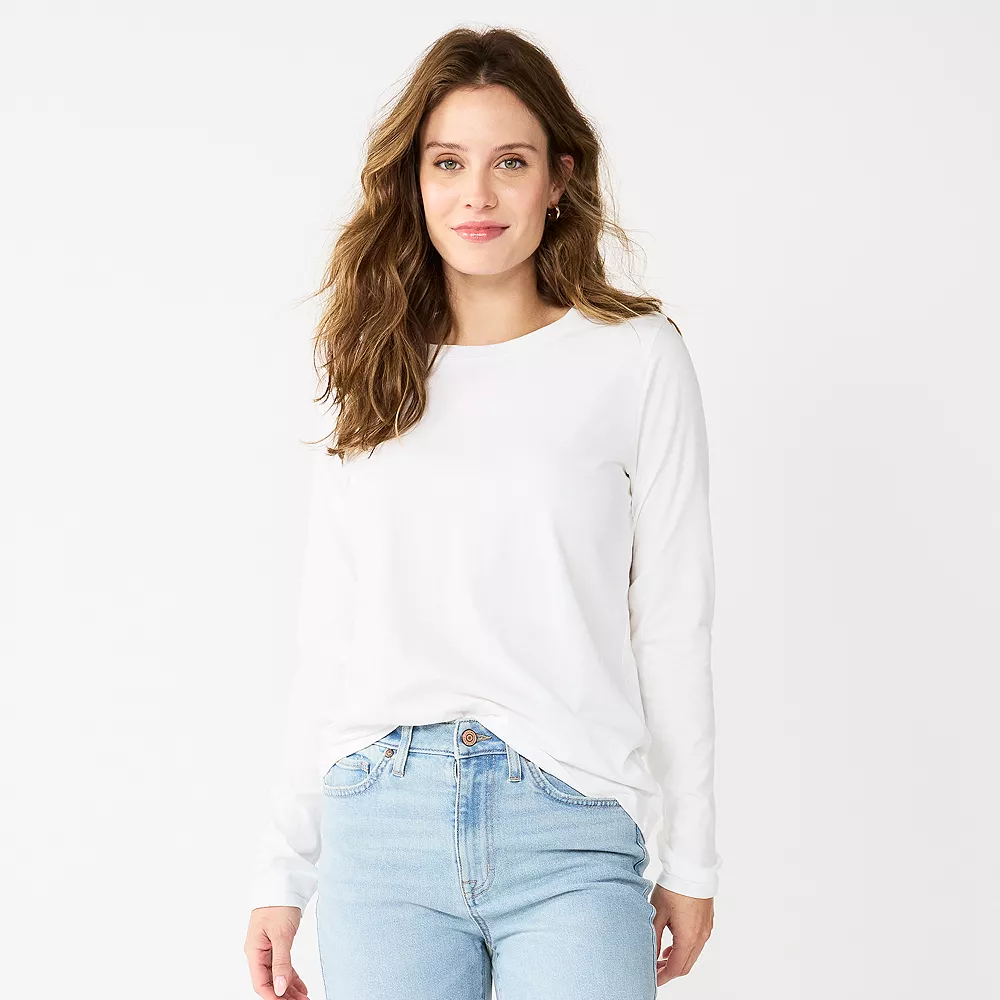 Women's Sonoma Goods For Life® Everyday Crewneck Long Sleeve Tee 13 Women's Sonoma Goods For Life® Everyday Crewneck Long Sleeve Tee - Image 11