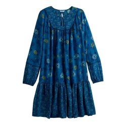 Women's Sonoma Goods For Life® Printed Long Sleeve Dress -Sonoma Clothing Store 5657674 ALT5