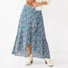 Petite Sonoma Goods For Life® Wrap Ruffle Maxi Skirt 1 Petite Sonoma Goods For Life® Wrap Ruffle Maxi Skirt -Sonoma Clothing Store 5659111 Blue Floral