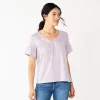 Women's Sonoma Goods For Life® Ruffled Babydoll Top -Sonoma Clothing Store 5665750 Light Purple