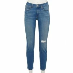 Women's Sonoma Goods For Life® Curvy High-Waisted Skinny Jeans 18 Women's Sonoma Goods For Life® Curvy High-Waisted Skinny Jeans -Sonoma Clothing Store 5670980 Destructed Blue Wash