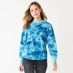 Women's Sonoma Goods For Life® Mockneck Waffle Top 20 Women's Sonoma Goods For Life® Mockneck Waffle Top -Sonoma Clothing Store 5672315 Blue Tie Dye