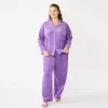 Plus Size Sonoma Goods For Life® Velour Pajama Shirt & Pajama Pants Sleep Set 1 Plus Size Sonoma Goods For Life® Velour Pajama Shirt & Pajama Pants Sleep Set -Sonoma Clothing Store 5675146 Lilac Happy Dots