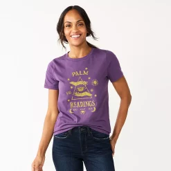 Women's Sonoma Goods For Life® Short Sleeve Graphic Tee -Sonoma Clothing Store 5686029 Purple Palm Reading