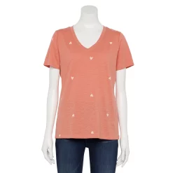Women's Tall Sonoma Goods For Life® Everyday V-Neck Tee -Sonoma Clothing Store 5686285 Coral Heart