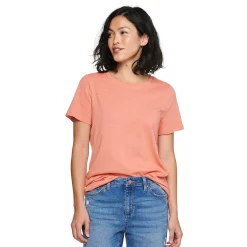 Women's Tall Sonoma Goods For Life® Essential Crewneck Tee -Sonoma Clothing Store 5686288 Peach Texture