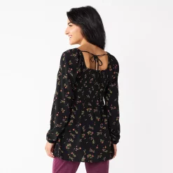 Maternity Sonoma Goods For Life® Smocked Bodice Empire Top -Sonoma Clothing Store 5686595 ALT