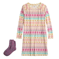 Women's Sonoma Goods For Life® 2-pc. Long Sleeve Crewneck Sleepshirt & Socks Set 17 Women's Sonoma Goods For Life® 2-pc. Long Sleeve Crewneck Sleepshirt & Socks Set -Sonoma Clothing Store 5690614 ALT5