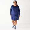 Plus Size Sonoma Goods For Life® 2-pc. Long Sleeve Crewneck Sleepshirt & Socks Set 1 Plus Size Sonoma Goods For Life® 2-pc. Long Sleeve Crewneck Sleepshirt & Socks Set -Sonoma Clothing Store 5690616 Navy2 Twinkle