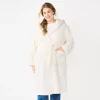 Plus Size Sonoma Goods For Life® Hooded Plush Long Robe -Sonoma Clothing Store 5693610 Ivory