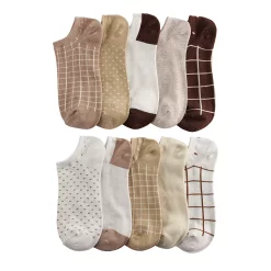 Sonoma Goods For Life® 10 Pack Check Pattern No Show Socks -Sonoma Clothing Store 5744058 Check Pattern