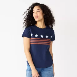 Women's Sonoma Goods For Life® Patriotic Graphic Tee -Sonoma Clothing Store 5757625 Navy Stars Stripes