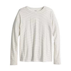 Women's Sonoma Goods For Life® Adaptive & Easy Dressing Everyday Long Sleeve Top 25 Women's Sonoma Goods For Life® Adaptive & Easy Dressing Everyday Long Sleeve Top -Sonoma Clothing Store 5816132 Black White Stripe