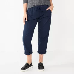 Women's Sonoma Goods For Life® Paperbag Waist Capri Pants -Sonoma Clothing Store 5817195 Navy