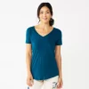 Women's Sonoma Goods For Life® Essential V-Neck Tee -Sonoma Clothing Store 5824995 Blue