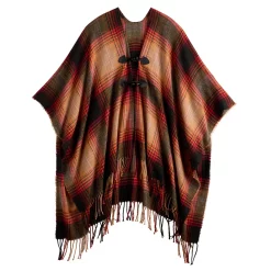 Women's Sonoma Goods For Life® Fireplace Plaid Topper with Toggles -Sonoma Clothing Store 5831811 ALT2