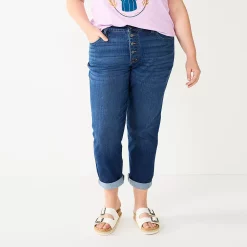 Plus Size Sonoma Goods For Life® Rolled Hem Crop Jeans