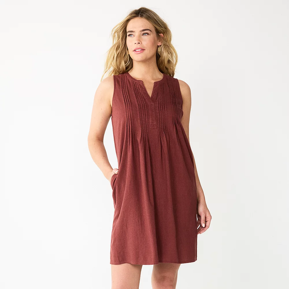 Women's Sonoma Goods For Life® Sleeveless Pintuck Tank Dress 9 Women's Sonoma Goods For Life® Sleeveless Pintuck Tank Dress - Image 7