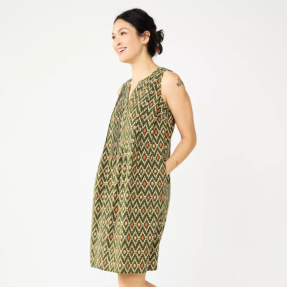 Women's Sonoma Goods For Life® Sleeveless Pintuck Tank Dress 3 Women's Sonoma Goods For Life® Sleeveless Pintuck Tank Dress