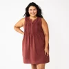 Plus Size Sonoma Goods For Life® Sleeveless Pintuck Tank Dress 2 Plus Size Sonoma Goods For Life® Sleeveless Pintuck Tank Dress -Sonoma Clothing Store 5905594 Maroon