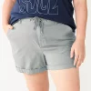 Plus Size Sonoma Goods For Life® Utility Shorts -Sonoma Clothing Store 5926948 Light Gray