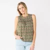Women's Sonoma Goods For Life® Yoke Front Top 1 Women's Sonoma Goods For Life® Yoke Front Top -Sonoma Clothing Store 5945393 Olive Ikat