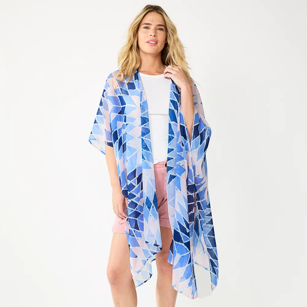 Women's Sonoma Goods For Life® Patchwork Long Ruana 3 Women's Sonoma Goods For Life® Patchwork Long Ruana
