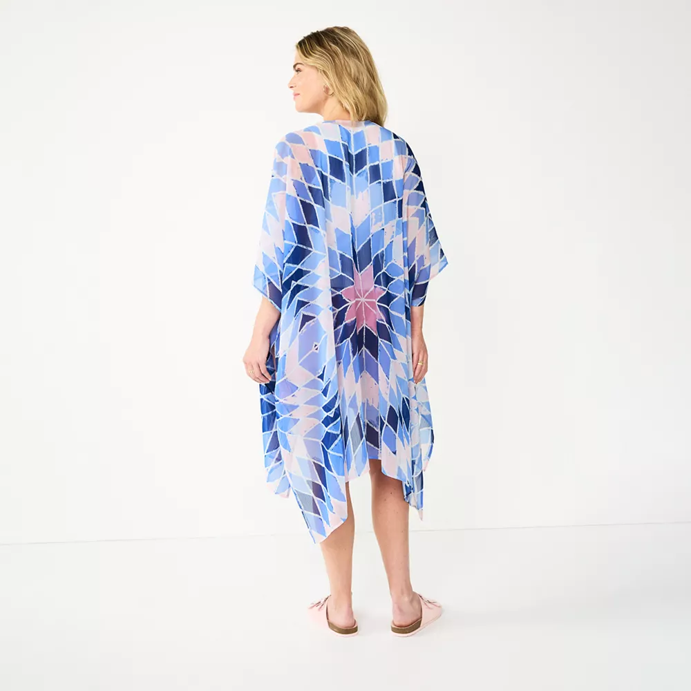 Women's Sonoma Goods For Life® Patchwork Long Ruana 4 Women's Sonoma Goods For Life® Patchwork Long Ruana - Image 2