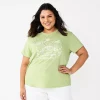 Plus Size Sonoma Goods For Life® Relaxed Graphic Tee -Sonoma Clothing Store 5988101 Green Mind