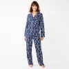 Women's Sonoma Goods For Life® Knit Pajama Shirt & Pajama Pants Sleep Set 1 Women's Sonoma Goods For Life® Knit Pajama Shirt & Pajama Pants Sleep Set -Sonoma Clothing Store 6076381 Navy Lil Fisle