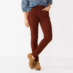 Women's Sonoma Goods For Life® Curvy High-Waisted Skinny Jeans 19 Women's Sonoma Goods For Life® Curvy High-Waisted Skinny Jeans -Sonoma Clothing Store 6120421 Velvet Wine