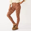 Women's Sonoma Goods For Life® Midrise Leggings -Sonoma Clothing Store 6120748 Brown Floral