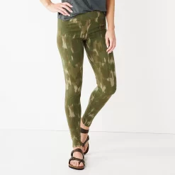 Women's Sonoma Goods For Life® Midrise Leggings 18 Women's Sonoma Goods For Life® Midrise Leggings -Sonoma Clothing Store 6120748 Olive Water Wash
