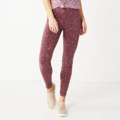 Women's Sonoma Goods For Life® Midrise Leggings 20 Women's Sonoma Goods For Life® Midrise Leggings -Sonoma Clothing Store 6120748 Plum Geo Floral